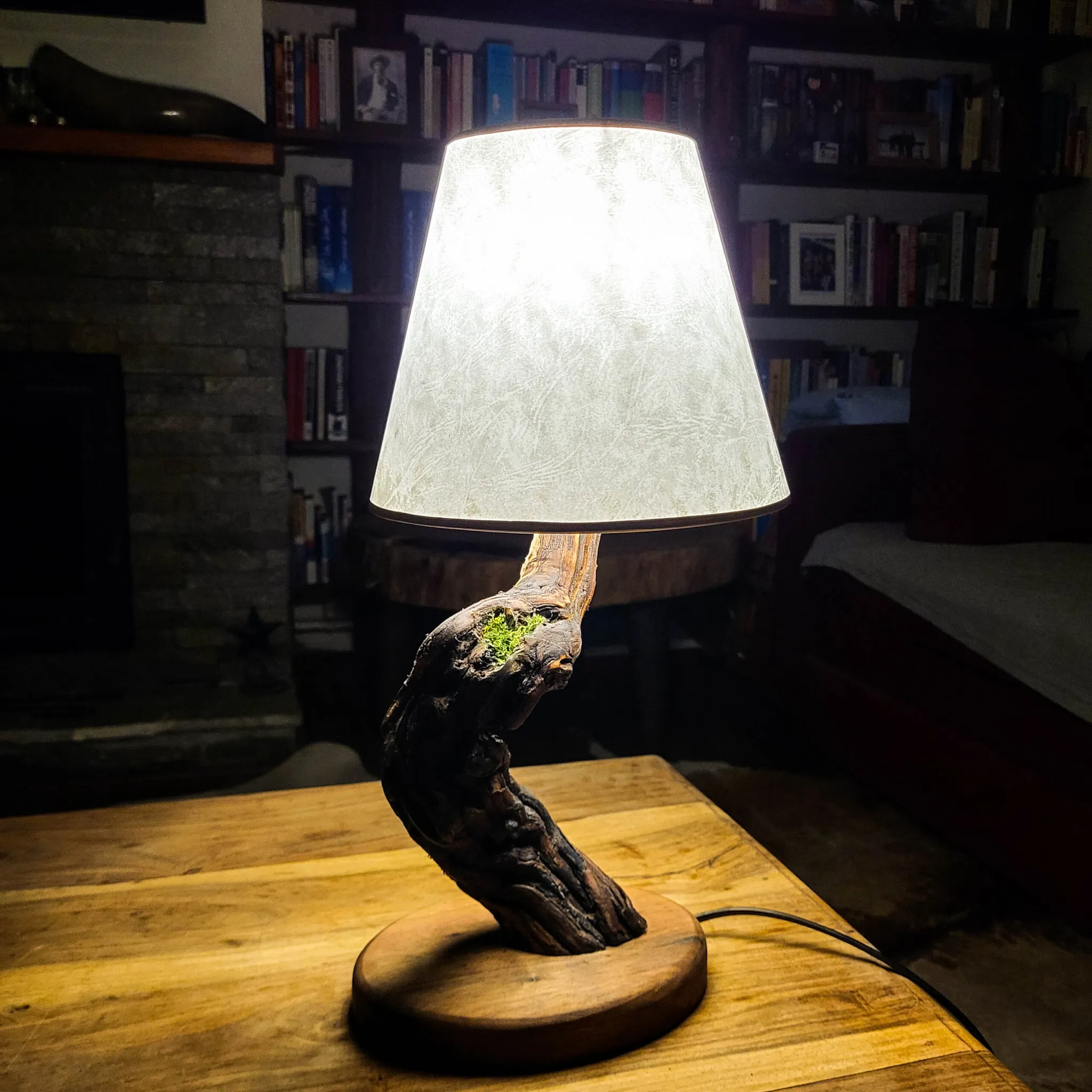 Vinova lampa, pergament abažur