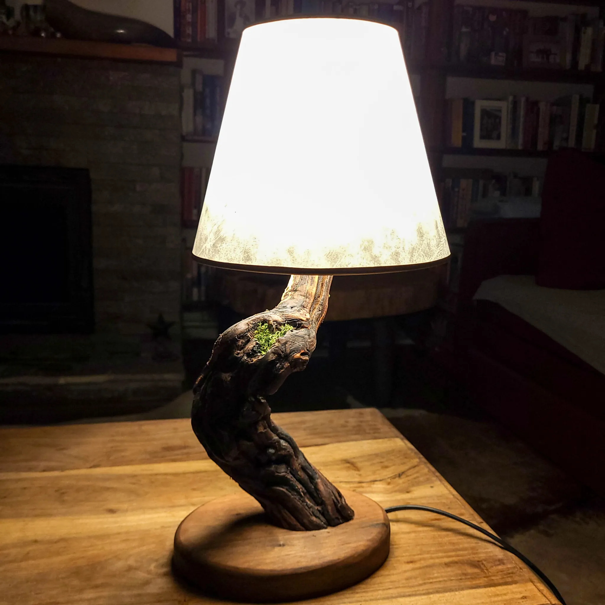 Vinova lampa, pergament abažur