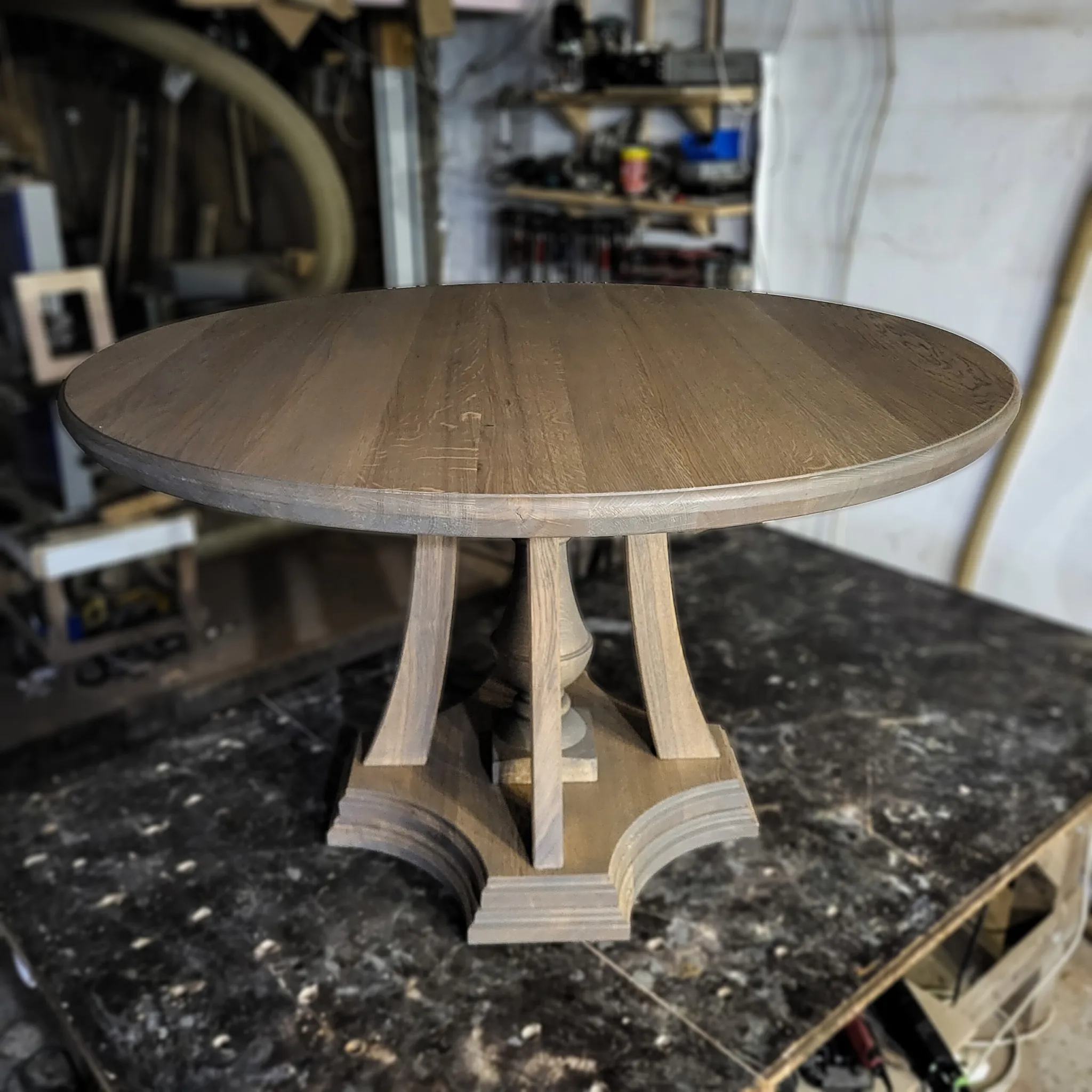 Oldskul, hrast, fi 130 cm, ash-grey ulje