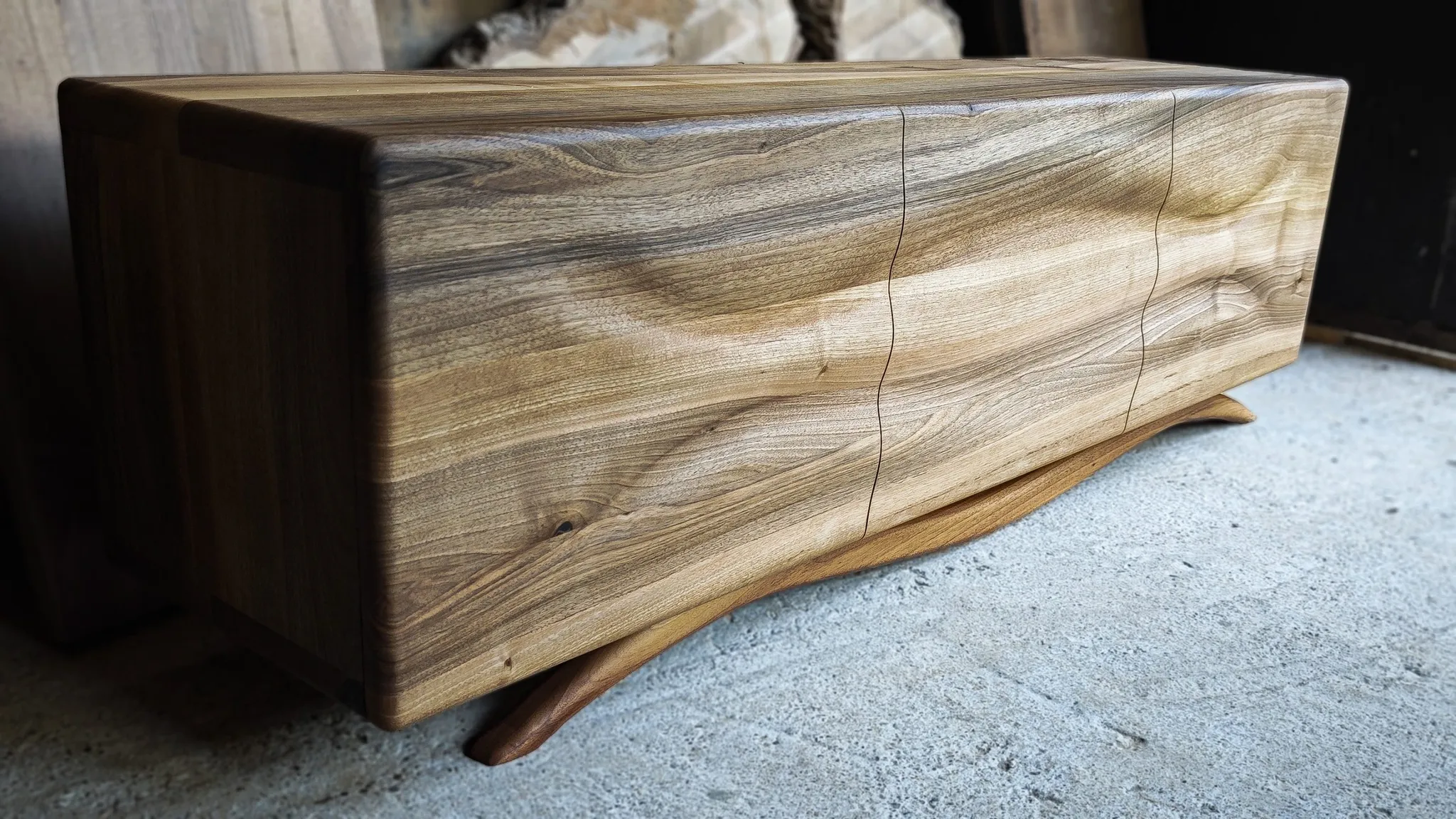 Komoda Val, pareni orah, 160 cm