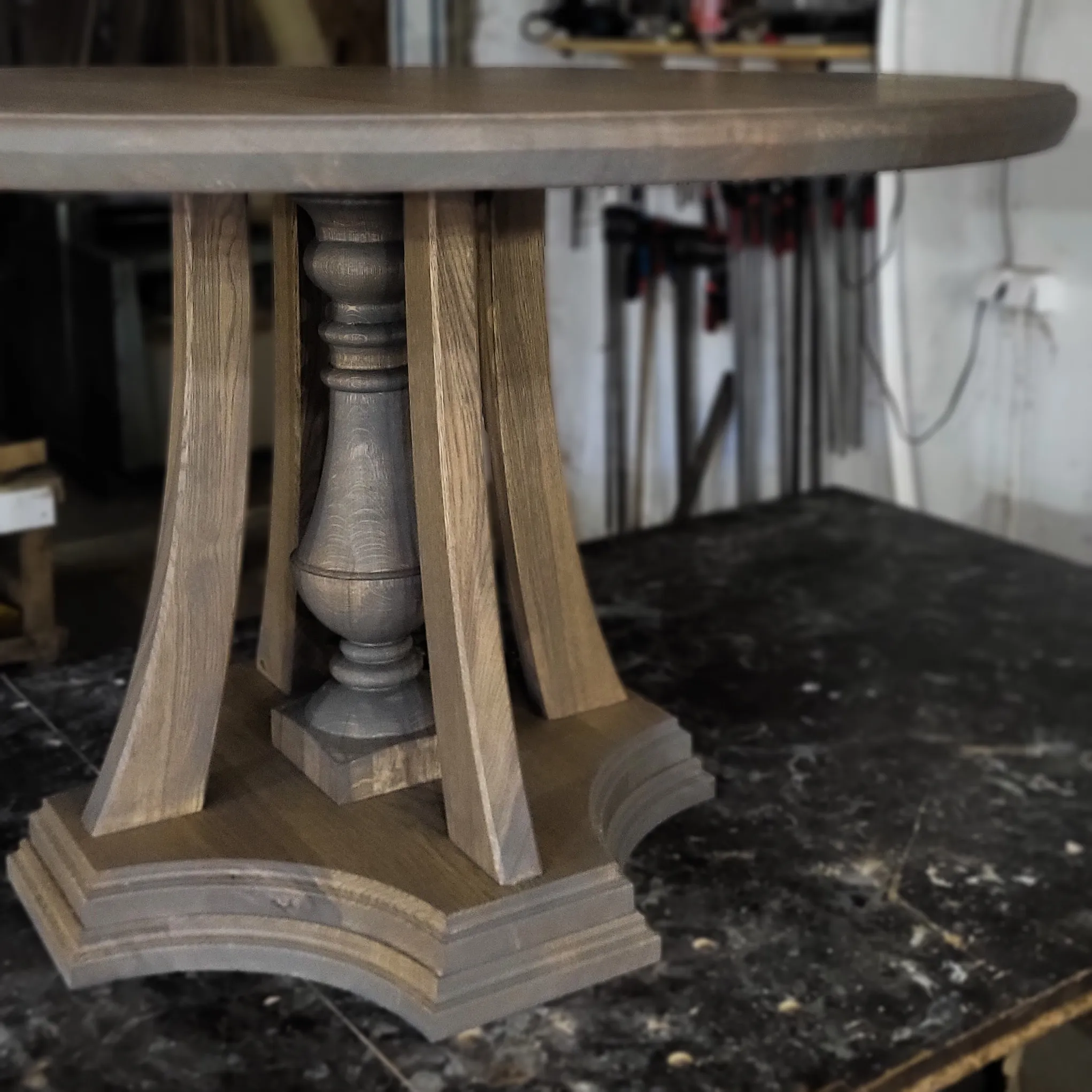 Oldskul, hrast, fi 130 cm, ash-grey ulje