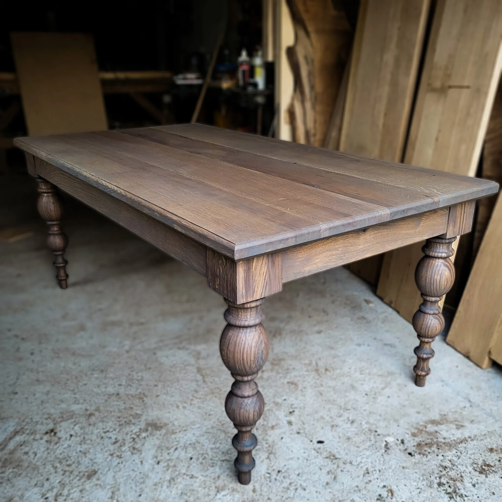 Pinterestični, hrast, 180 x 90 cm, ash-grey ulje