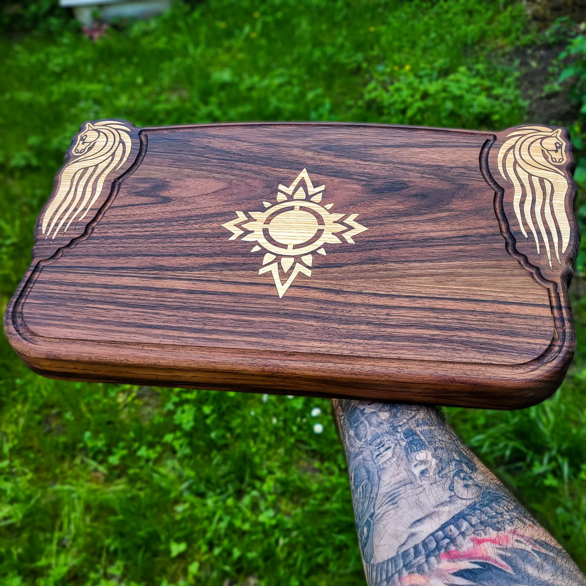 Edge-grain daska za sečenje, Rohan, orah i jasen