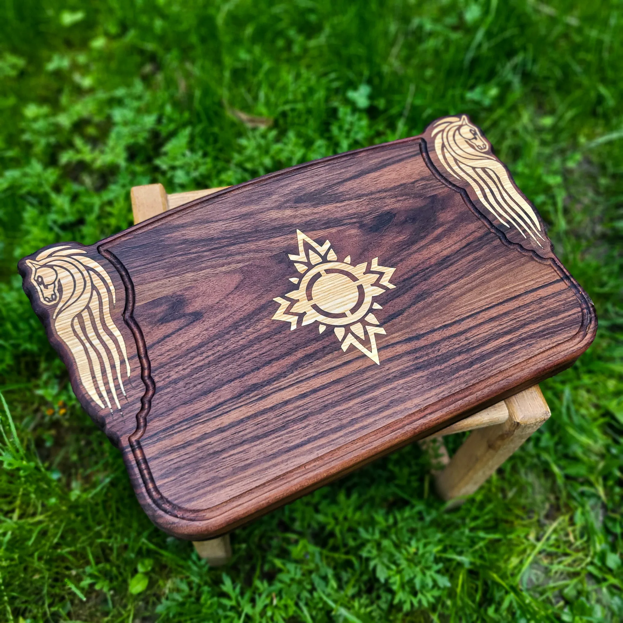 Edge-grain daska za sečenje, Rohan, orah i jasen