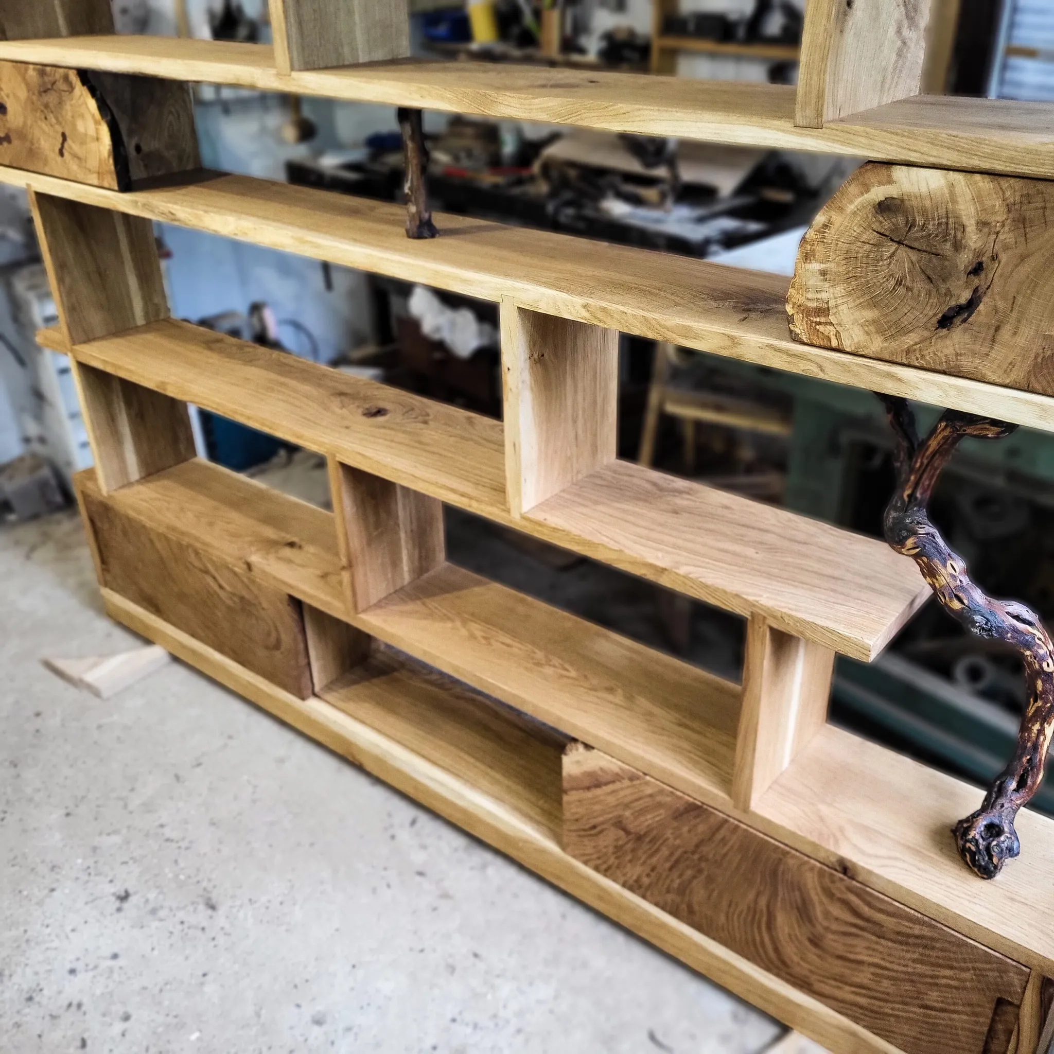 Biblioteka, hrast, 250 x 250 cm