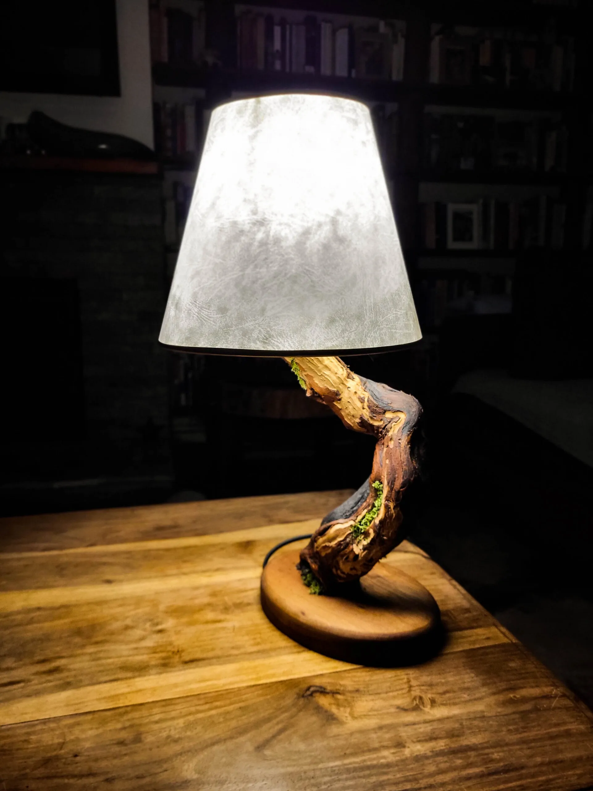 Vinova lampa, pergament abažur