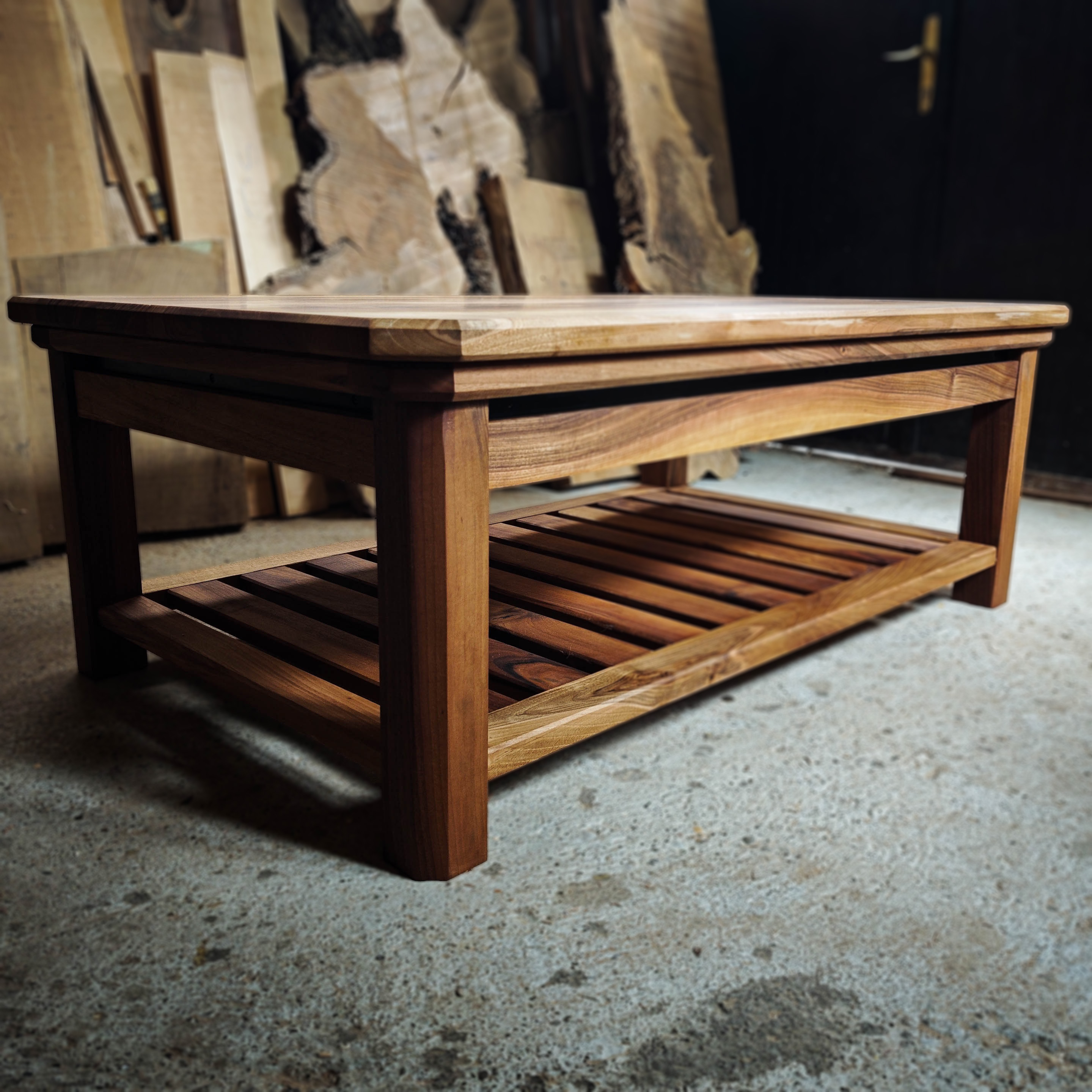 Klub-sto za društvene igre, Avanturista, pareni orah, 130 x 80 cm