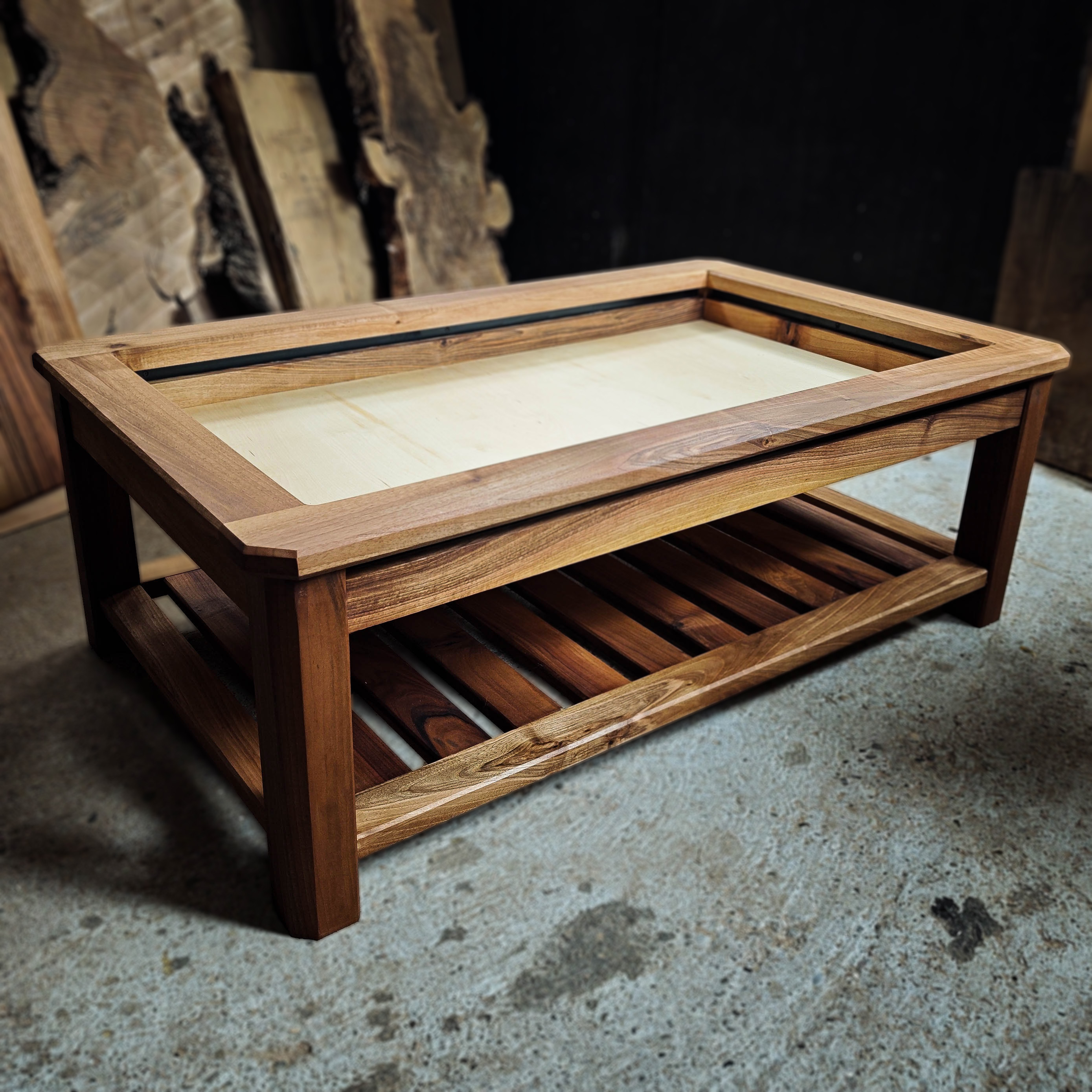 Klub-sto za društvene igre, Avanturista, pareni orah, 130 x 80 cm