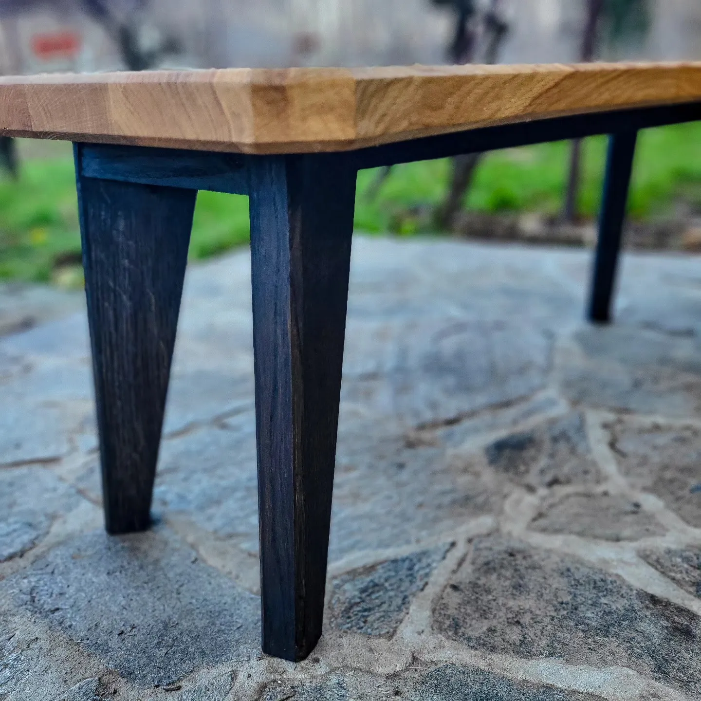 Zakrivljena klupa za okrugli sto, hrast, 100 cm širine