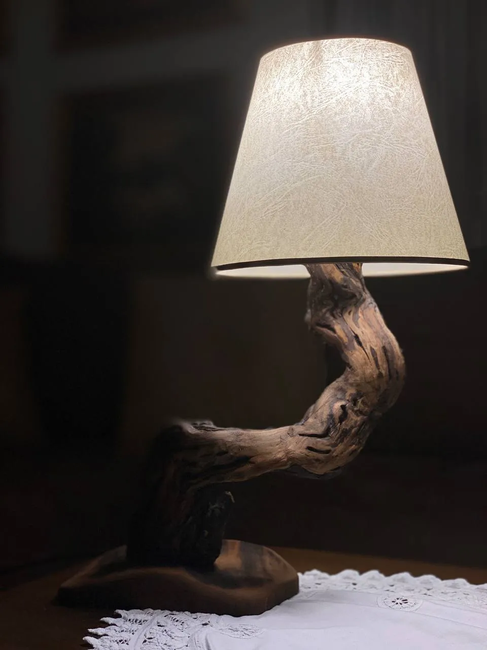 Vinova lampa, pergament abažur