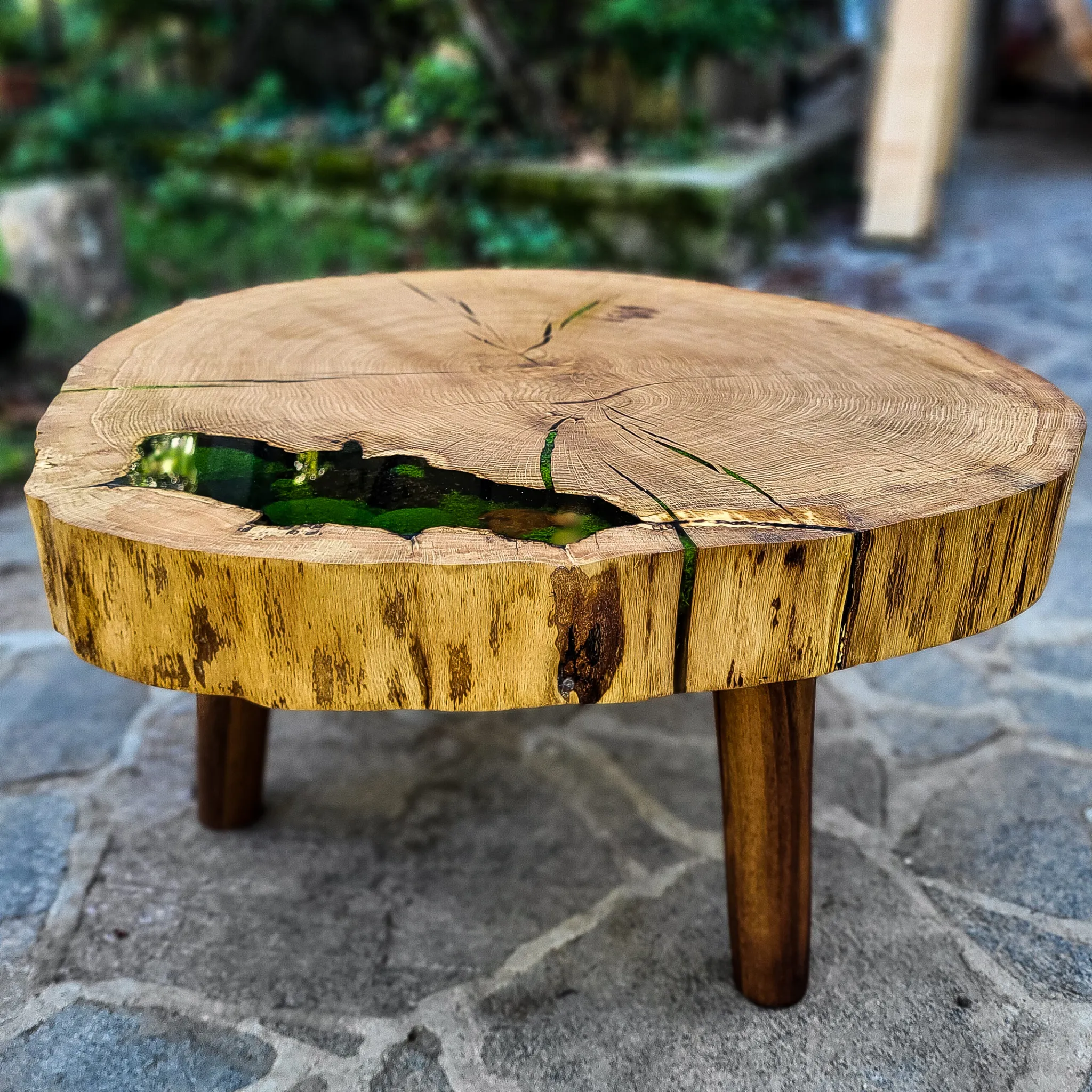 Šumska rosa, hrast end-grain, Ø 80 cm