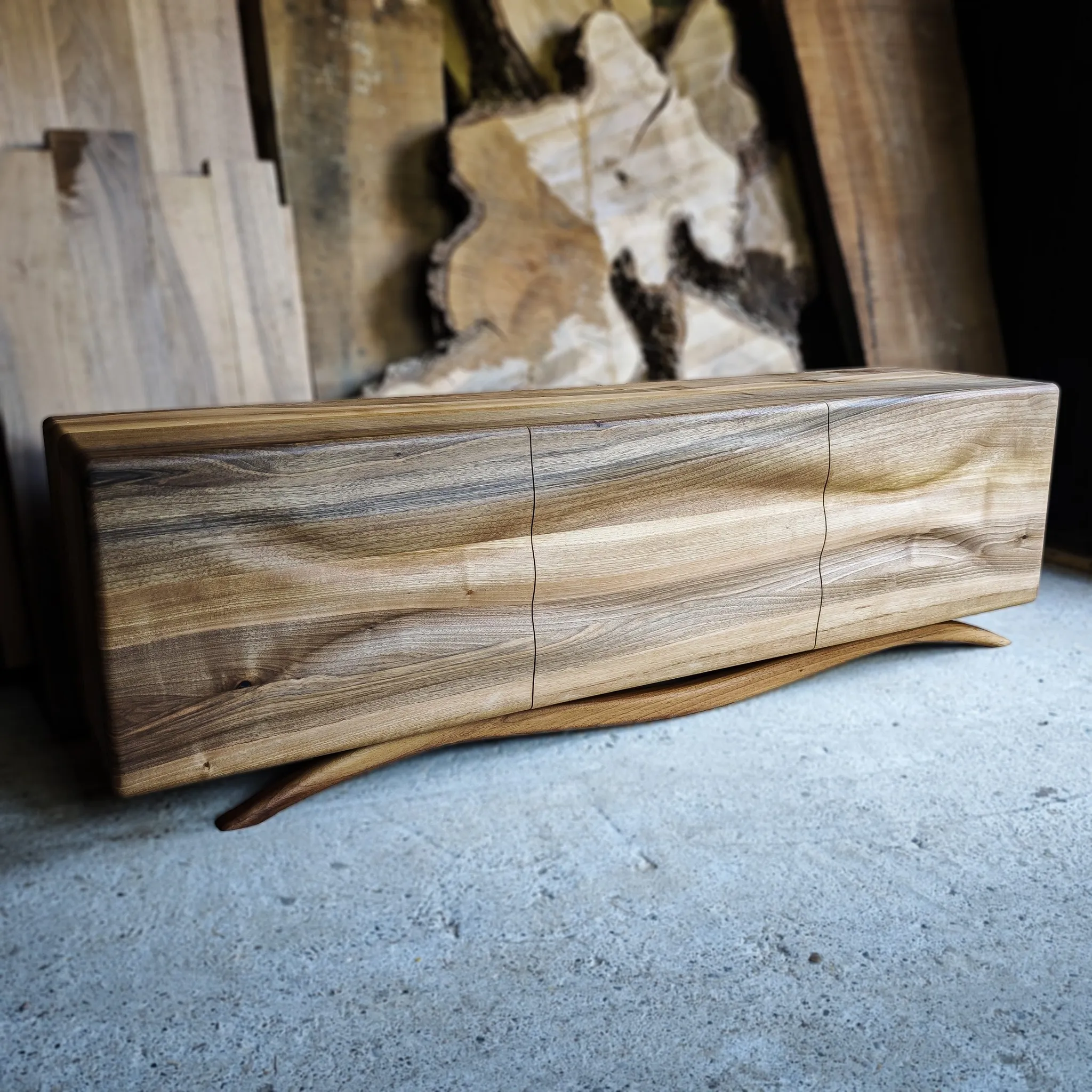 Komoda Val, pareni orah, 160 cm