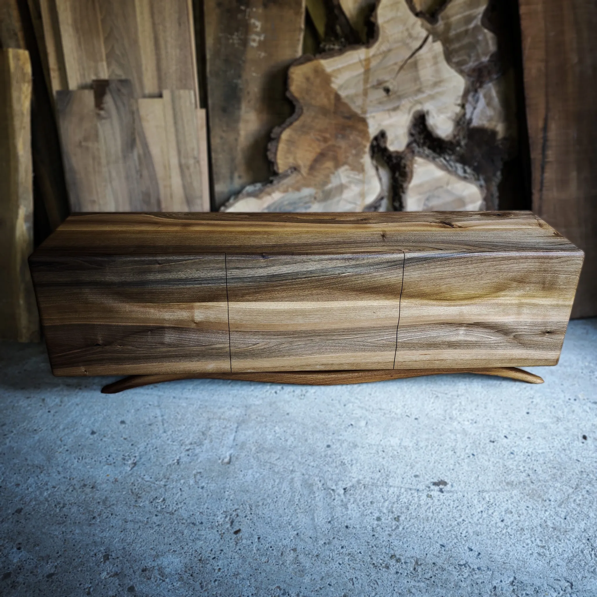 Komoda Val, pareni orah, 160 cm